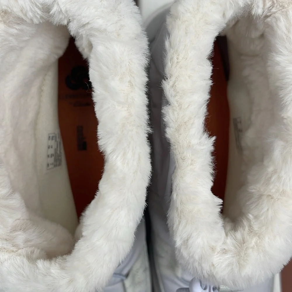 Clarks Cloudsteppers Step North Frost Ankle Boots US 9.5 Grey White - Picture 9 of 12